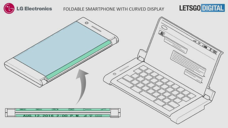 Складывающийся пополам смартфон LG с двумя экранами в патенте компании